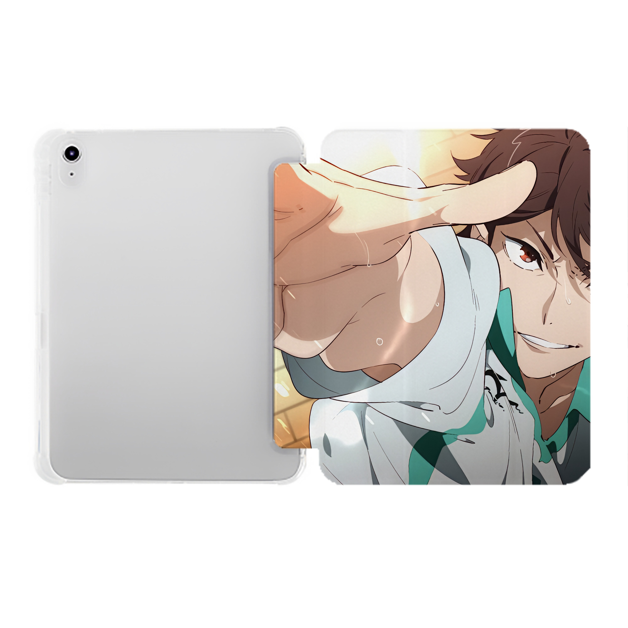 （画像用） ハイキュー!! Haikyu!! IPad ケース ペン収納付き 三つ折りスタンド PUレザー×シリコン 対応機種9.5/10.5/10.9インチ